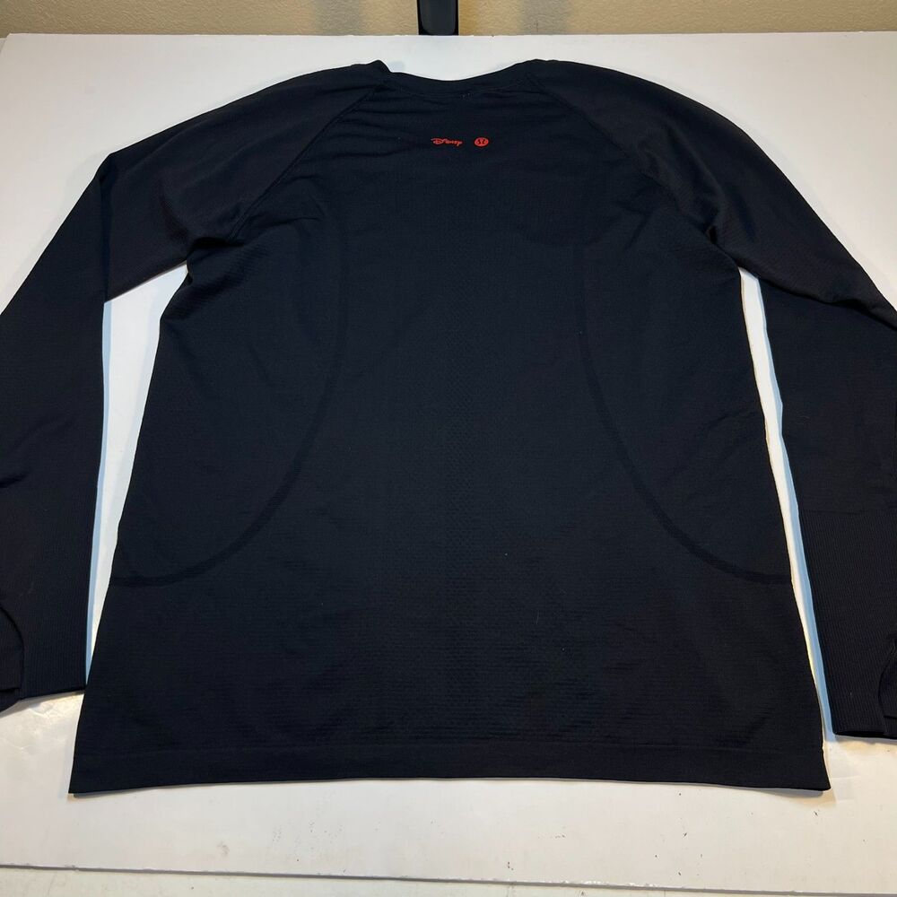 Lululemon x Disney Swifty Tech Long Sleeve Top Shirt Sz Womens 14 Black - Picture 4 of 8